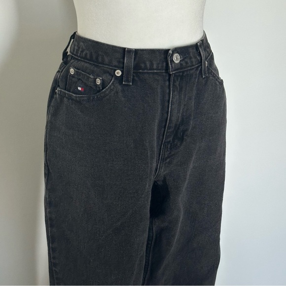 Vintage Tommy Hilfiger Black High Rise Straight Leg Jeans Women Size 8 2001 Y2K - Picture 6 of 6